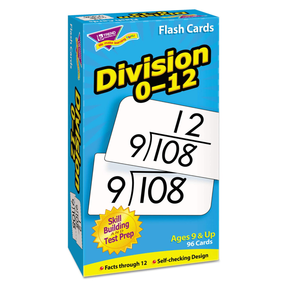 Trend Skill Drill Flash Cards  3 x 6  Division