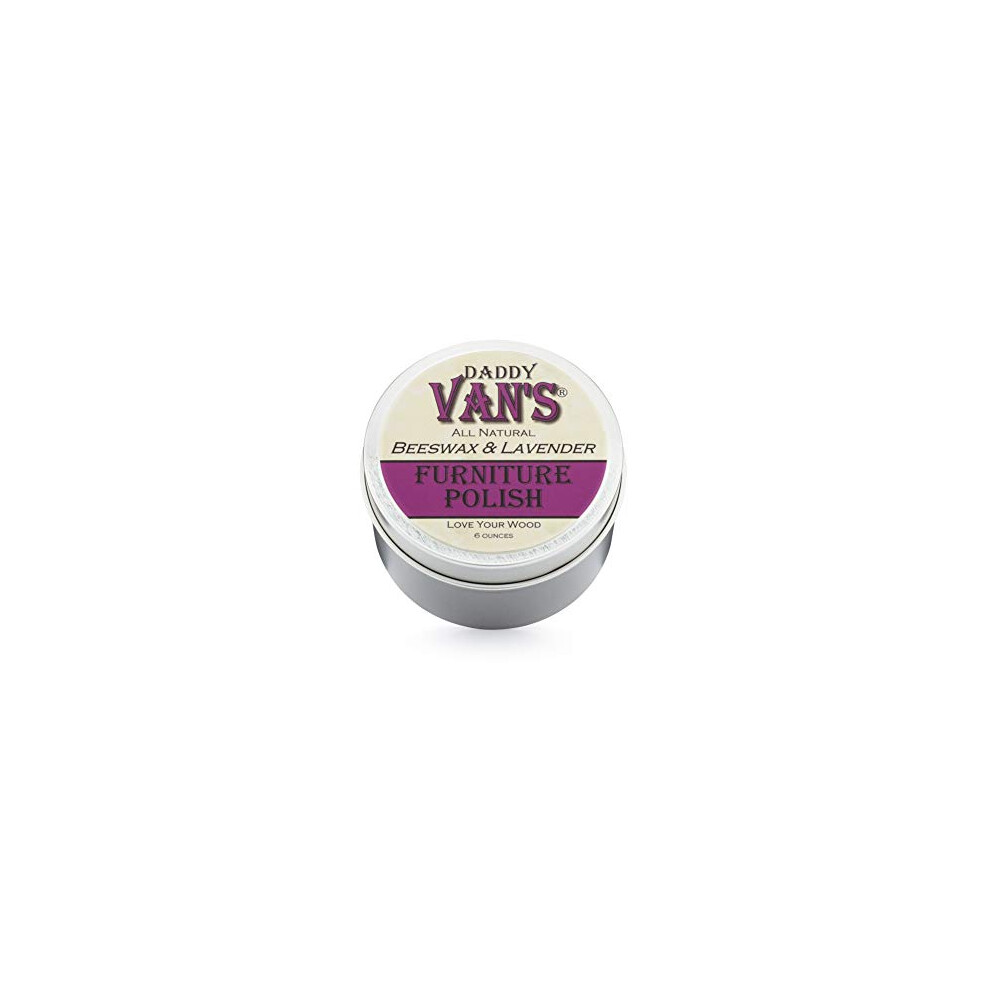 Daddy Vans All Natural Beeswax & Lavender Furniture Polish - Chemical-Free  Non-Toxic Wood Conditioner Scented with Pure Lavender Essential Oil - One