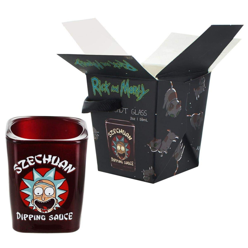 Rick and Morty Szechuan Dipping Sauce Shot Glass - Novelty Collectible Drinking Glasses - Perfect for Birthdays  Holidays  House Warming Parties  2 fl