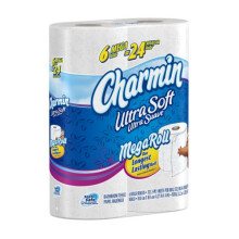 Papel Higiénico Charmin Ultra Soft 6 Mega Rolos = 24 Rolos Normais