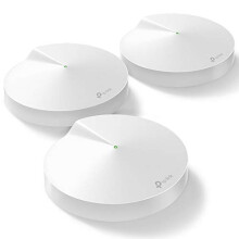 TP-Link Deco Mesh WiFi System(Deco M5)  Up to 5 500 sq. ft. Whole Home Coverage and 100+ Devices WiFi Router/Extender Replacement  Anitivirus  3-pack - Refurbished