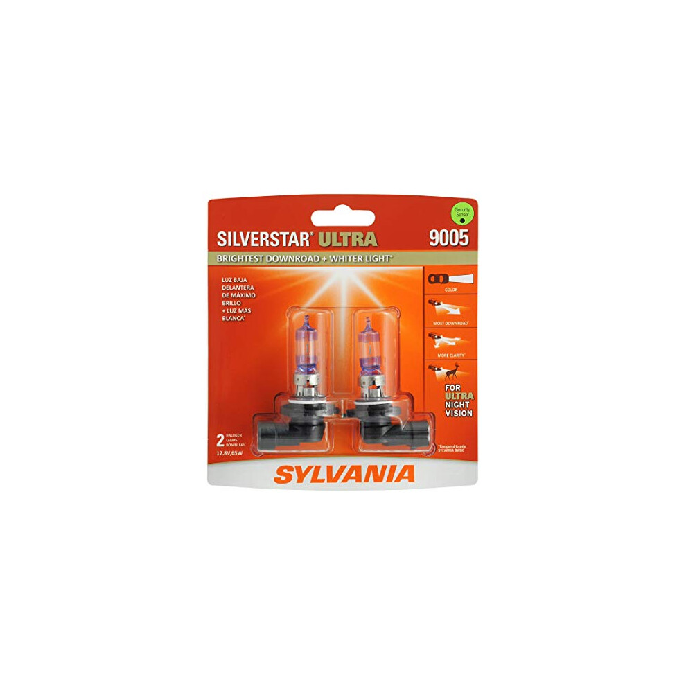 SYLVANIA 9005 SilverStar Ultra High Performance Halogen Headlight Bulb  (Contains 2 Bulbs)