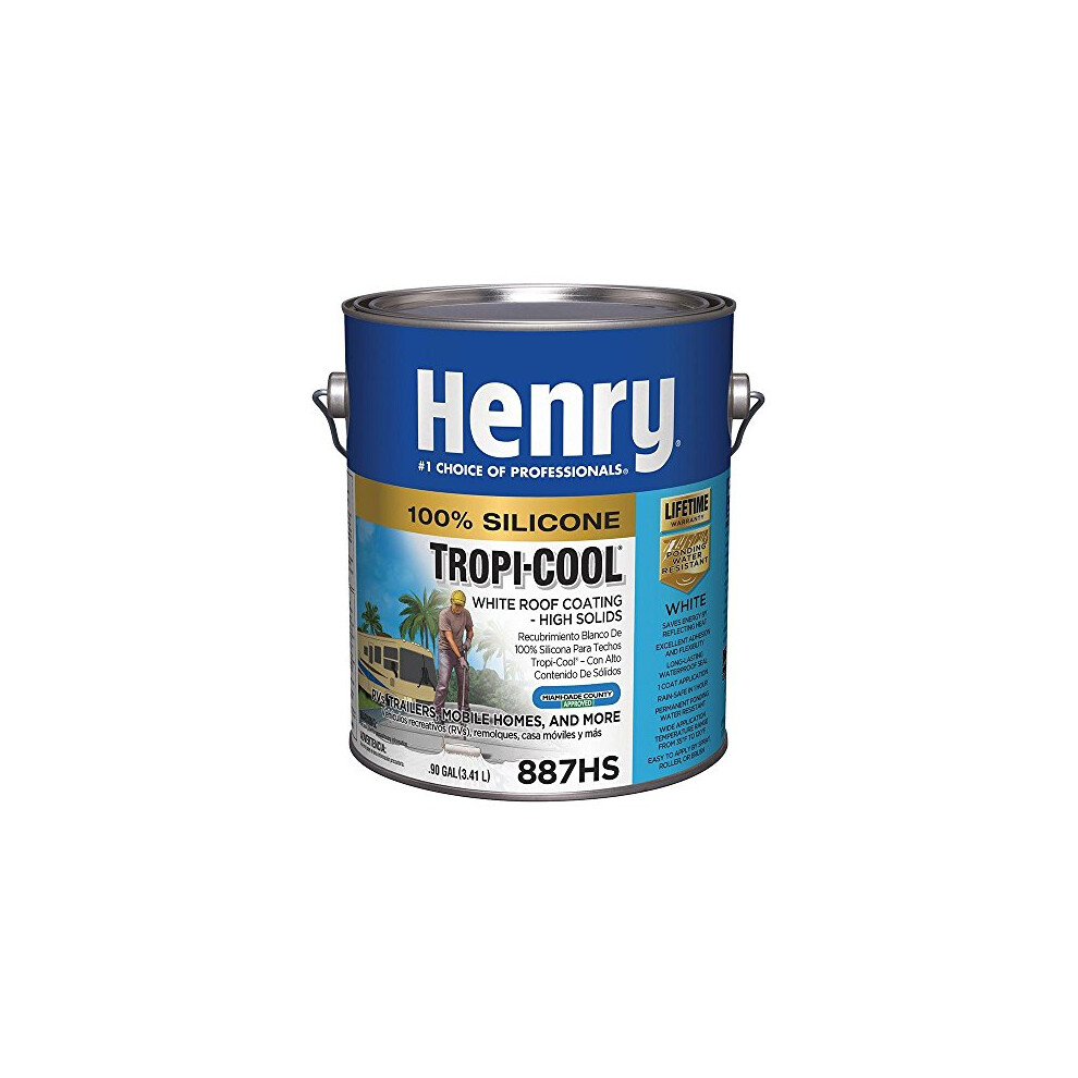 Henry Tropi-Cool White Silicone Roof Coating 0.9 gal.