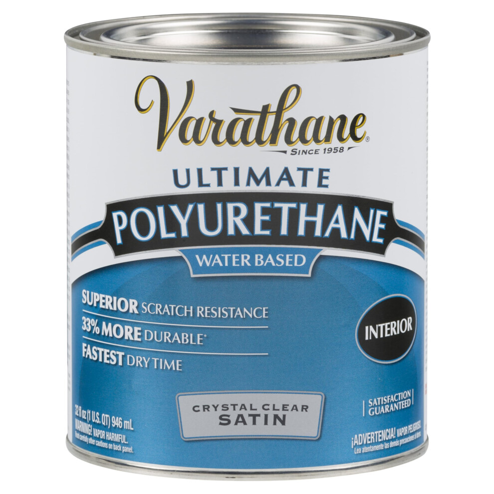 Varathane 200241H Water-Based Ultimate Polyurethane  Quart  Satin Finish