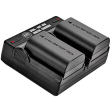 BM 2-Pack of LP-E6N Batteries and Dual Battery Charger for Canon EOS R  EOS R5  EOS 90D  EOS 60D  EOS 70D  EOS 80D  EOS 5D II  5D III  5D IV  EOS 6D
