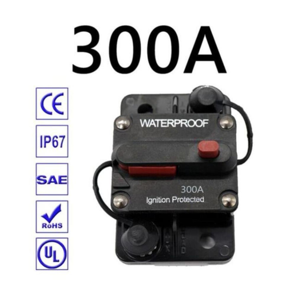 (300A) 30a 40a 50a 60a 70a 80a 100a 120a 150a 200a 250a 300a Amp Circuit Breaker Fuse Reset 12-48v Dc Car Boat Auto Waterproof