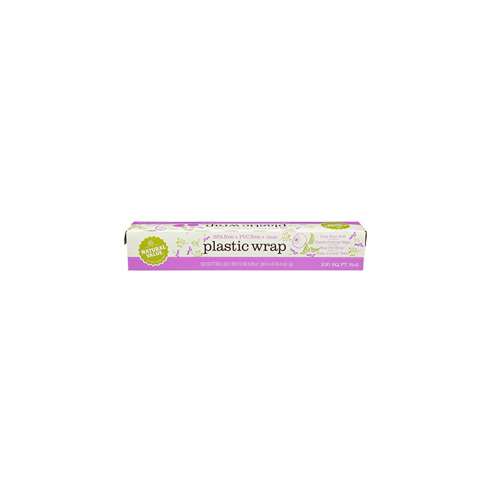 Natural Value Clear Plastic Wrap  100 ft