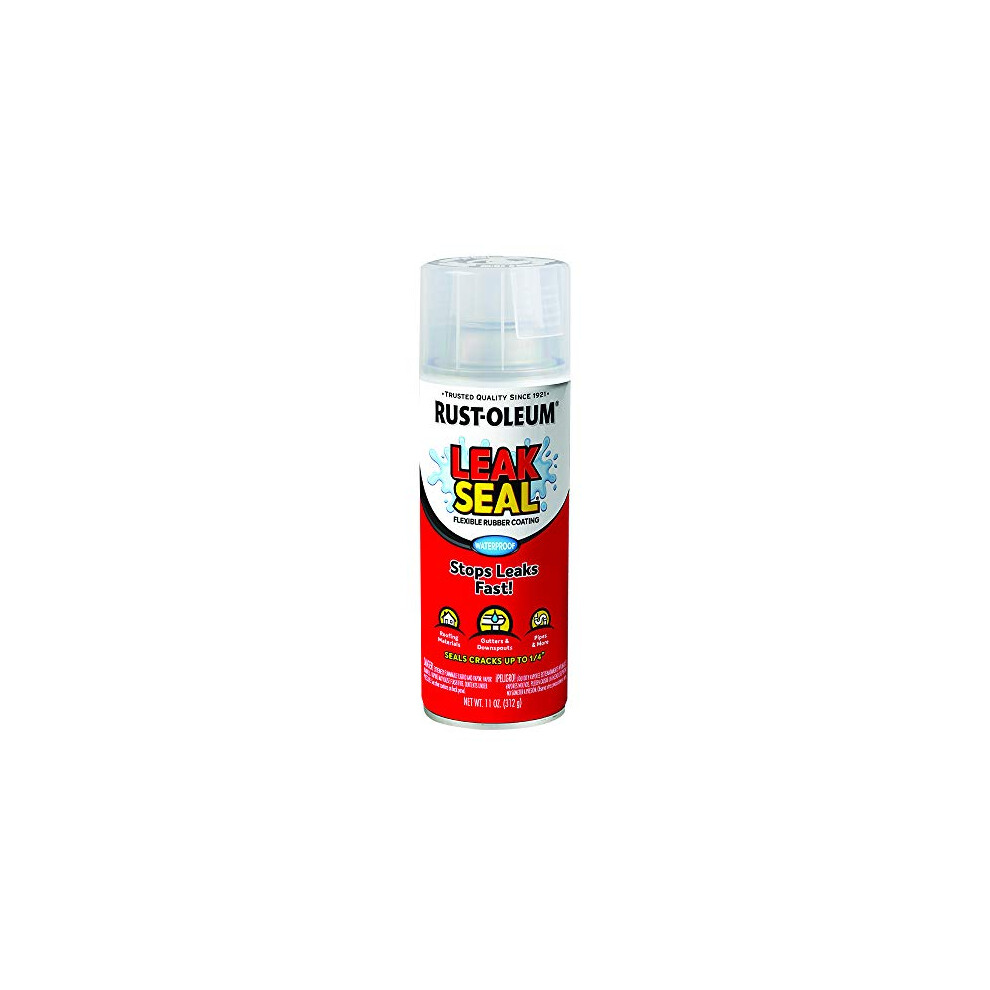 Rust-Oleum 265495 LeakSeal Flexible Rubber Coating Spray  11 oz  Clear