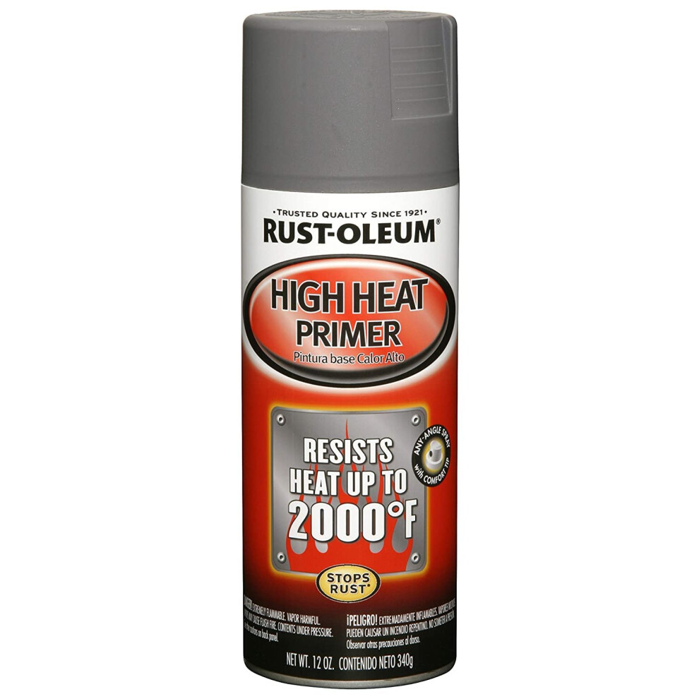 Rust-Oleum 249340 Automotive High Heat Primer Spray Paint  12 Ounce (Pack of 1)  Gray