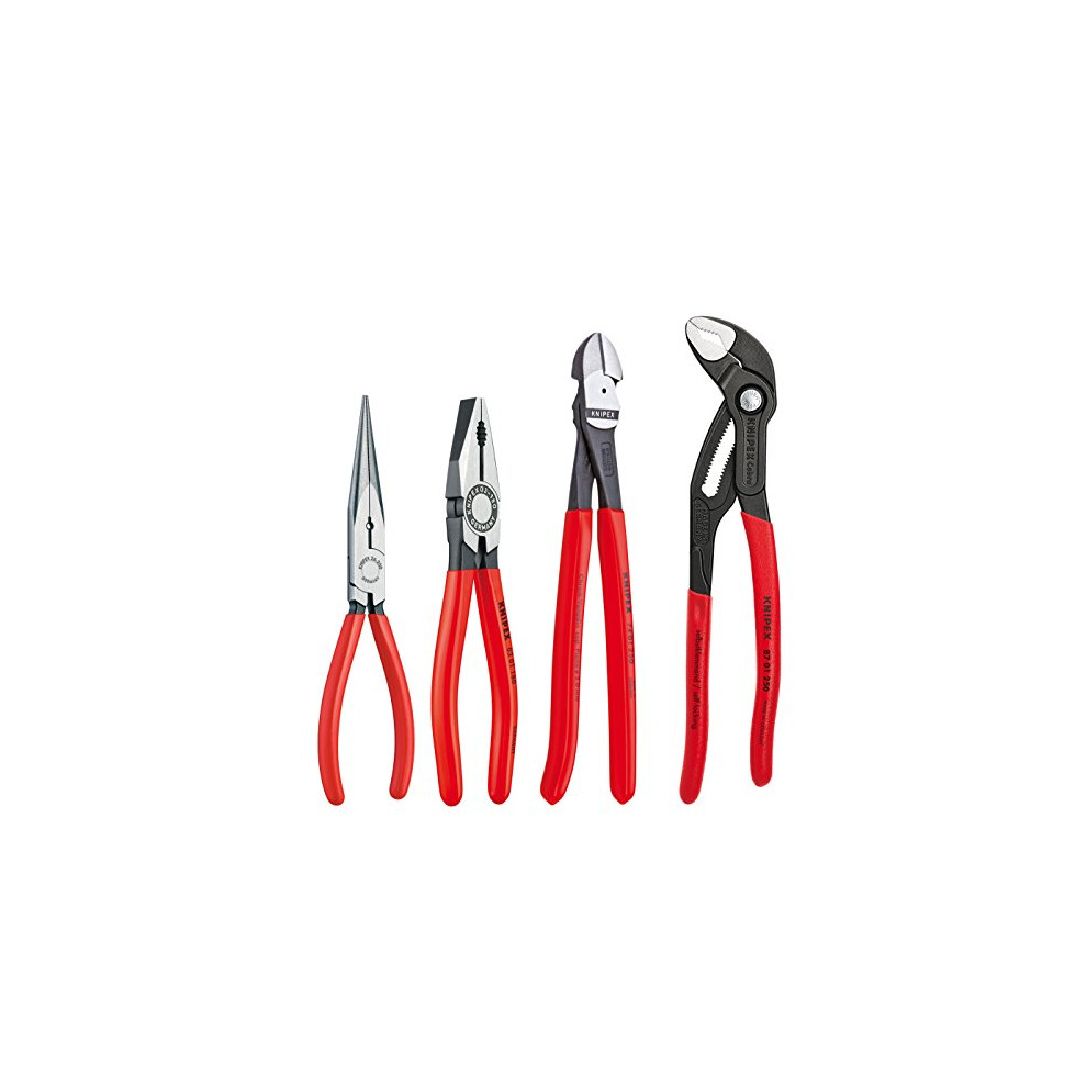 KNIPEX Tools 9K 00 80 94 US Cobra Combination Cutter and Needle Nose Pliers 4-Piece Set