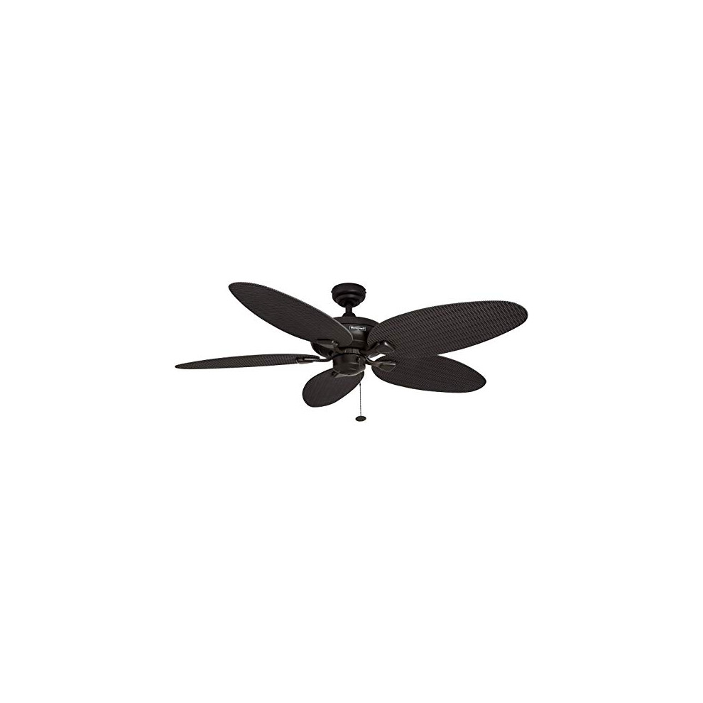 Honeywell Ceiling Fans 50201 Duval Damp Rated Indoor + Outdoor Ceiling Fan  52  Oil Rubbed Bronze