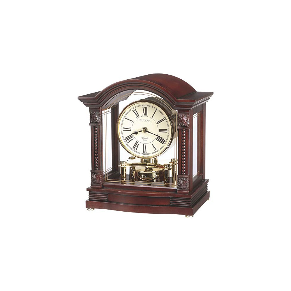 Bulova B1987 Bardwell Clock  Antique Walnut