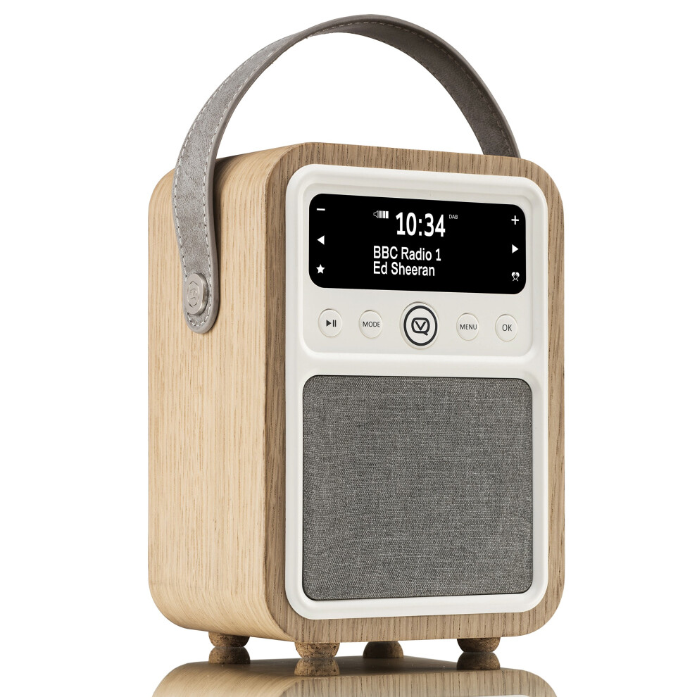 VQ Monty HD Digital Radio with AM & FM  Bluetooth & Alarm Clock Shortwave Radio - Real Wood Case Oak