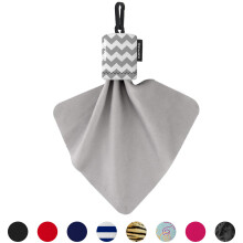Panno in Microfibra Pulitore Schermo Premium Ultra Morbido - Multiuso 6x6 Grigio Chevron SPUDZ per Occhiali, Obiettivi, Elettronica