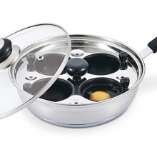 Eggssentials Egg Poacher Pan Nonstick Poached Egg Maker Stainless Steel Egg Poaching Pan Poached Eggs Cooker Food Grade Safe PFOA Free with Spatula