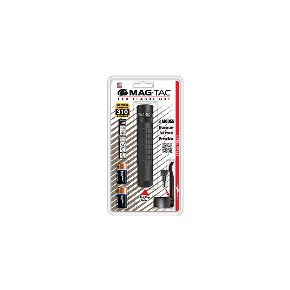 Photos - Flashlight Maglite Mag-Tac LED 2-Cell CR123  - Plain-Bezel Matte Black 