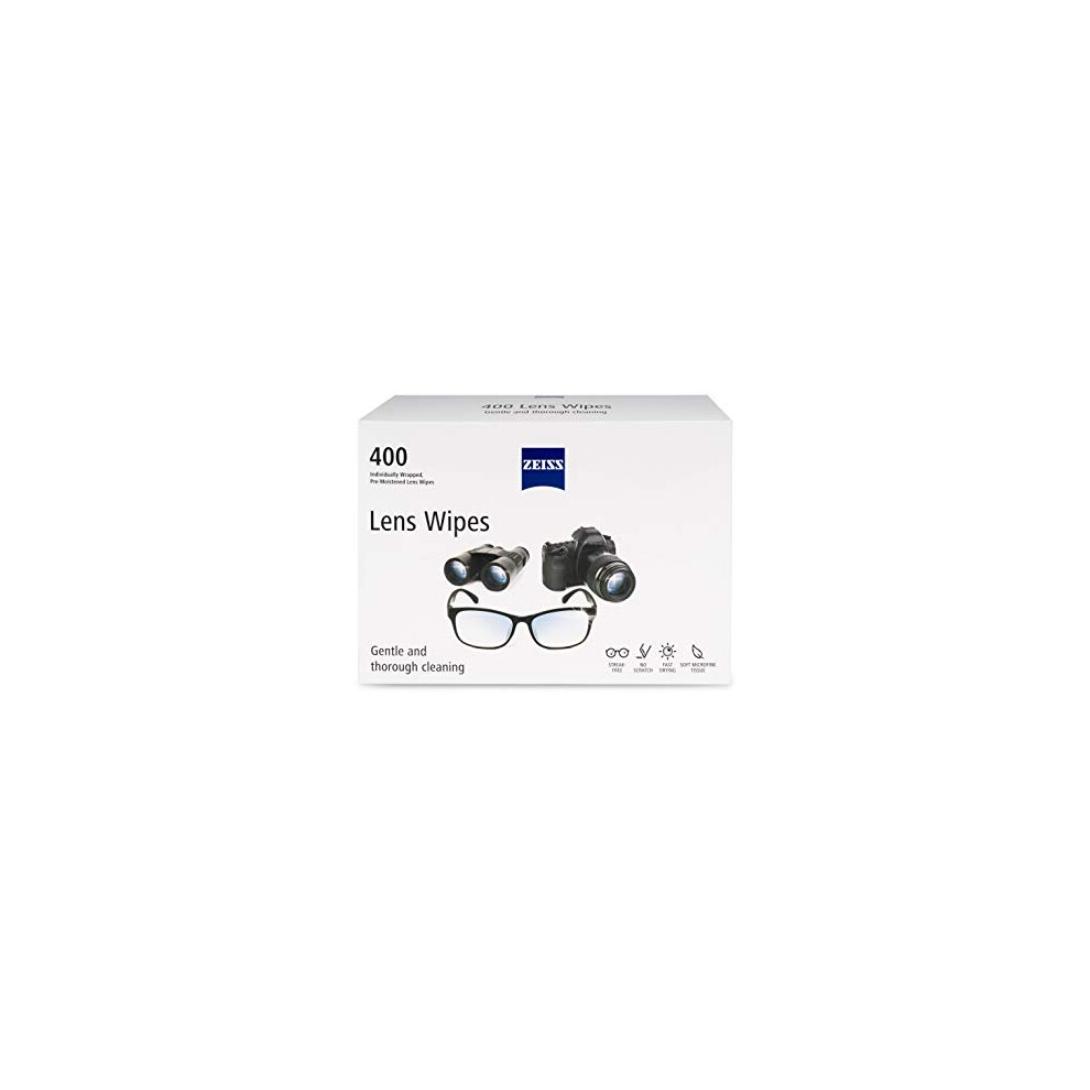 Zeiss Pre-Moistened Lens Cleaning Wipes  6 x 5-Inches (400-Count)