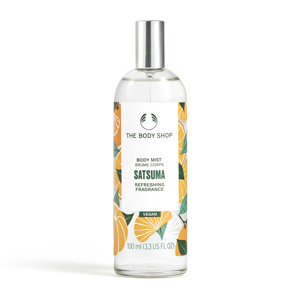 The Body Shop Satsuma Body Mist - Refreshes and cools with a citrus Scent - Vegan - 33 oz