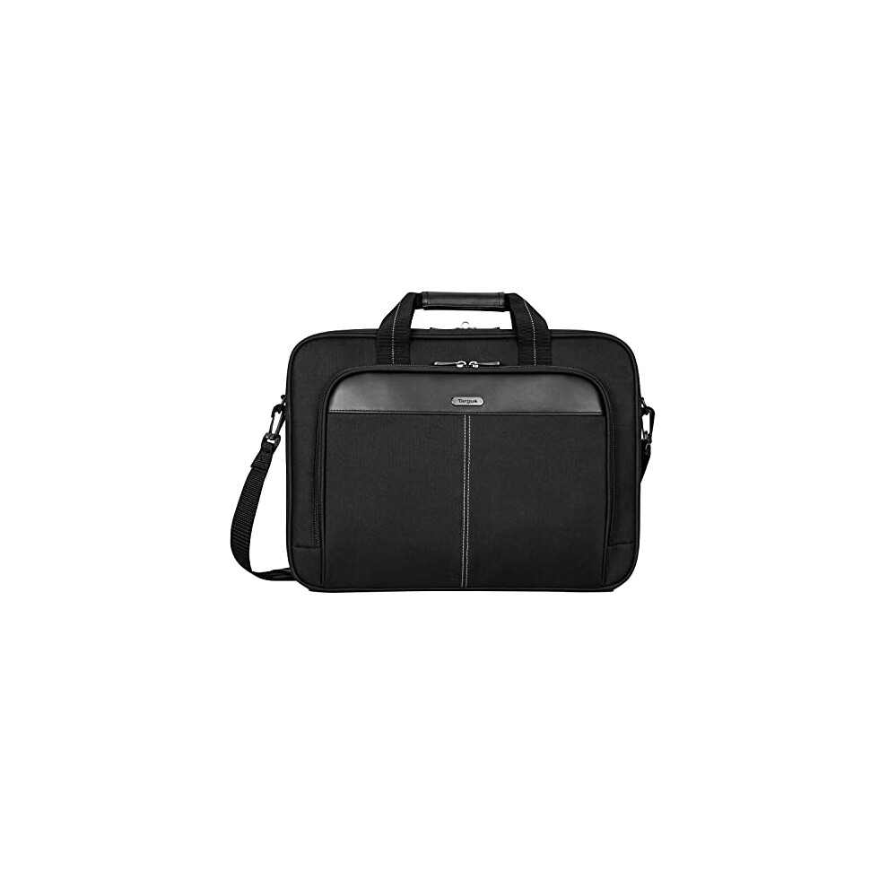 Targus Classic Slim Briefcase with Crossbody Shoulder Bag Design for the Business Professional Travel Commuter and Laptop Protection fits up to 15-16"