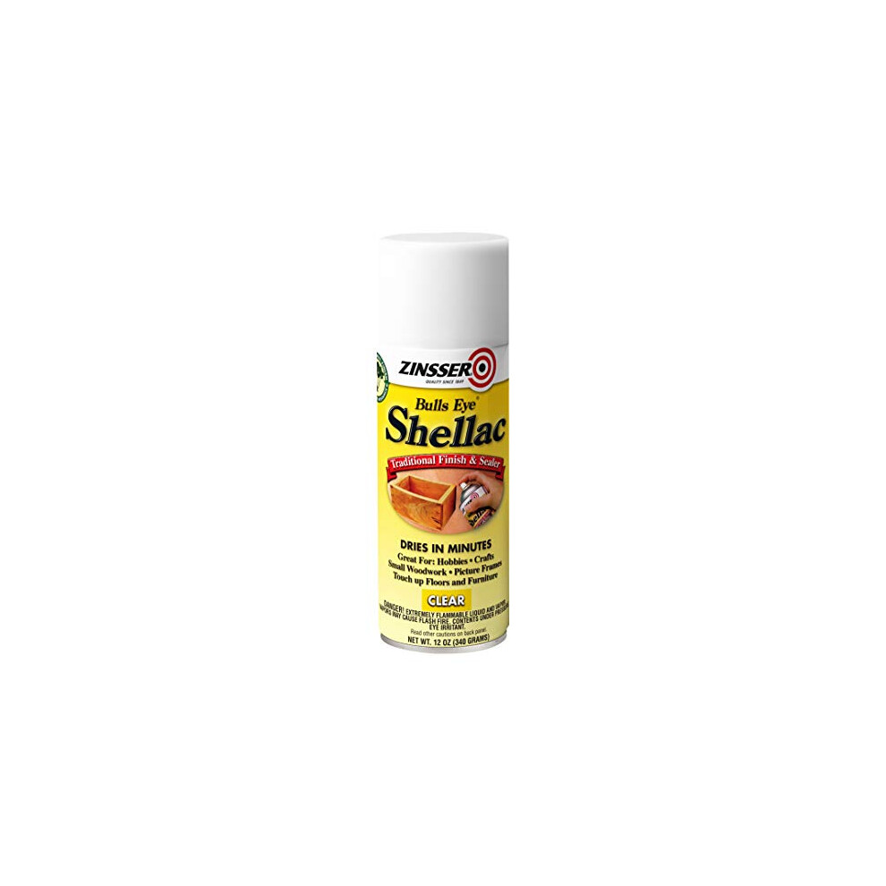 Rust-Oleum Zinsser 408 Bulls Eye Clear Shellac Spray 12 oz