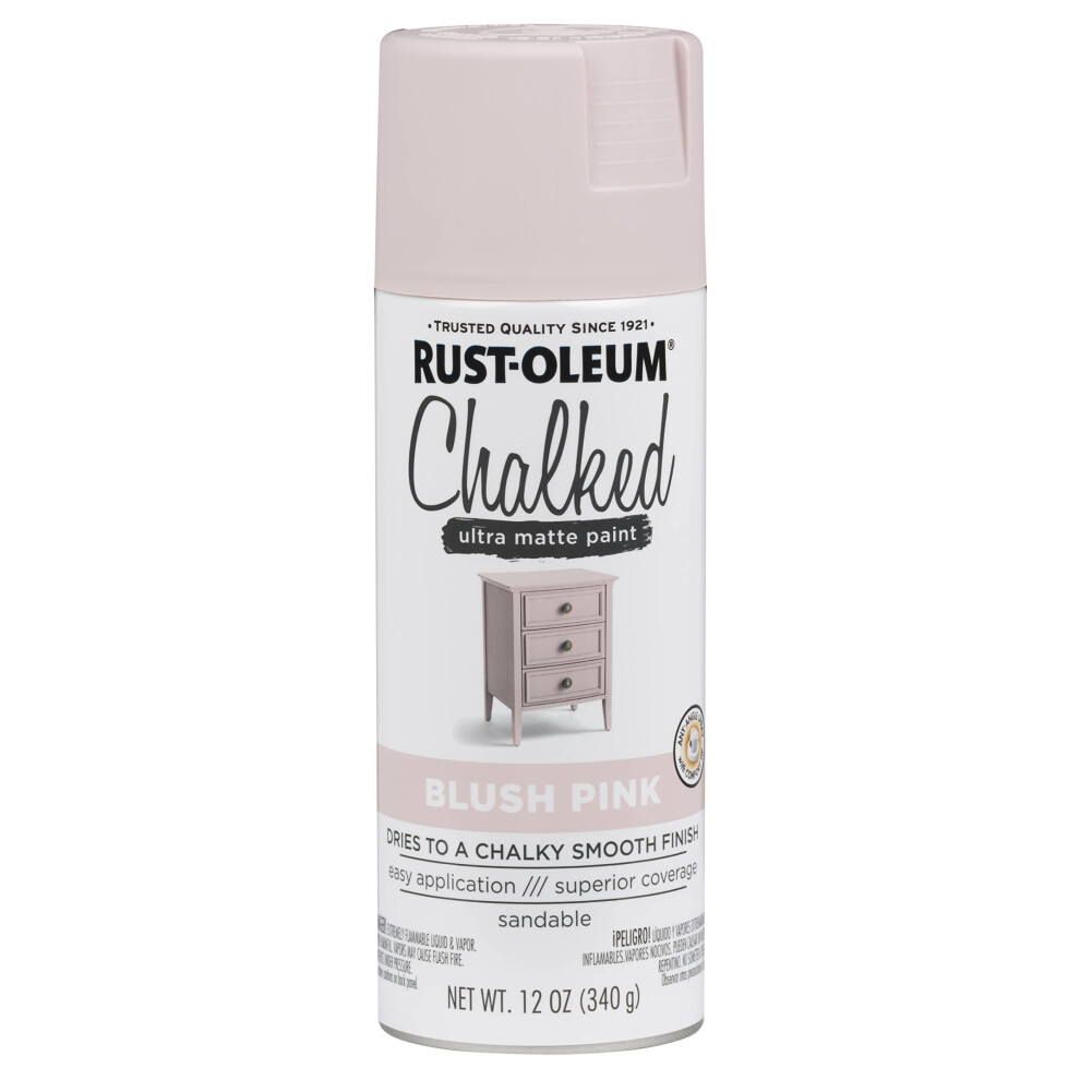 Rust-Oleum 302594 Series Chalked Ultra Matte Spray Paint  12 Ounce (Pack of 1)  Blush Pink