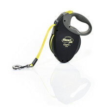 Flexi Giant L Retractable Dog Leash (Tape) Large Black/Neon