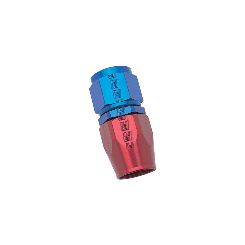 Russell 610020 Red/Blue Anodized Aluminum -6AN Straight Hose End