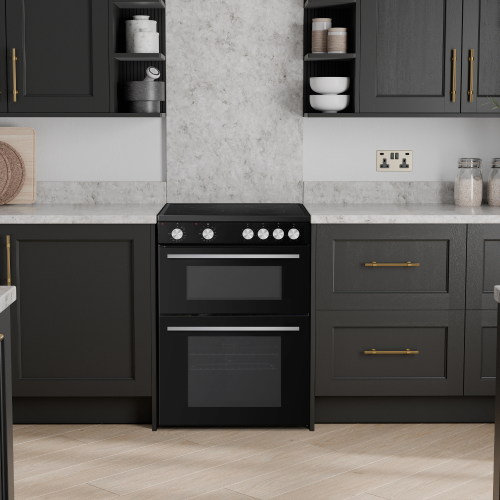 Willow Appliances Willow 68L Electric Cooker, Twin Cavity Ceramic Hob WT60CCB 1