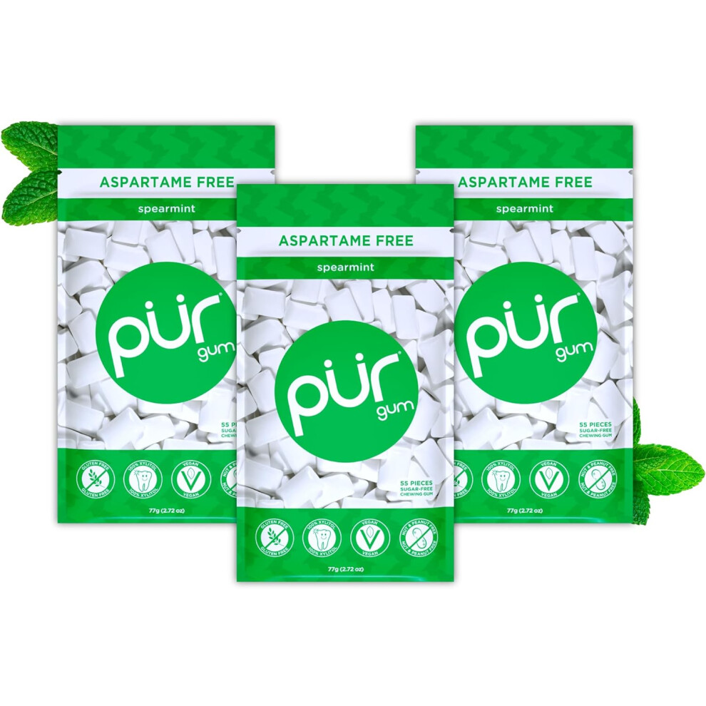 Pur (1 Count (Pack Of 3)) Gum | Sugar Free Chewing Gum | Made With Xylitol | Vegan, Aspartame Free, Gluten Free & Keto Friendly