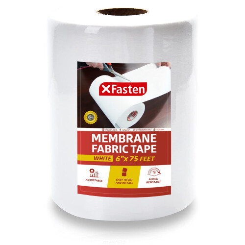 XFasten Αδιάβροχη Μεμβράνη, 6” x 75 Ft Ταινία Αδιάβροχης Μεμβράνης για Πλακάκια