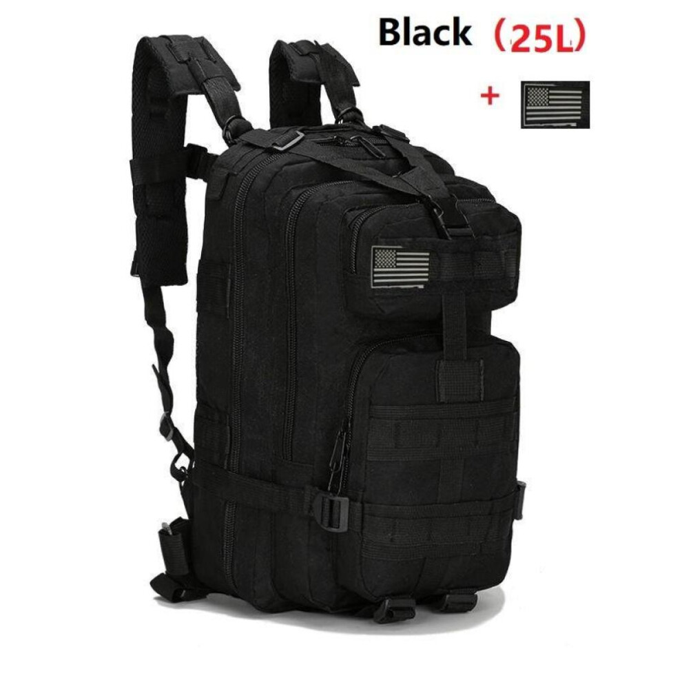 (black, 25L) 25l/50l Waterproof Backpack Outdoor Rucksacks Tactical Sports Camping Hiking Trekking Fishing Hunting Bag