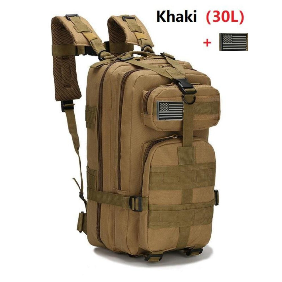 (khaki, 30L) 30l/50l 1000d Nylon Waterproof Trekking Fishing Hunting Bag Backpack Outdoor Military Rucksacks Tactical Sports Camping Hiking Bags