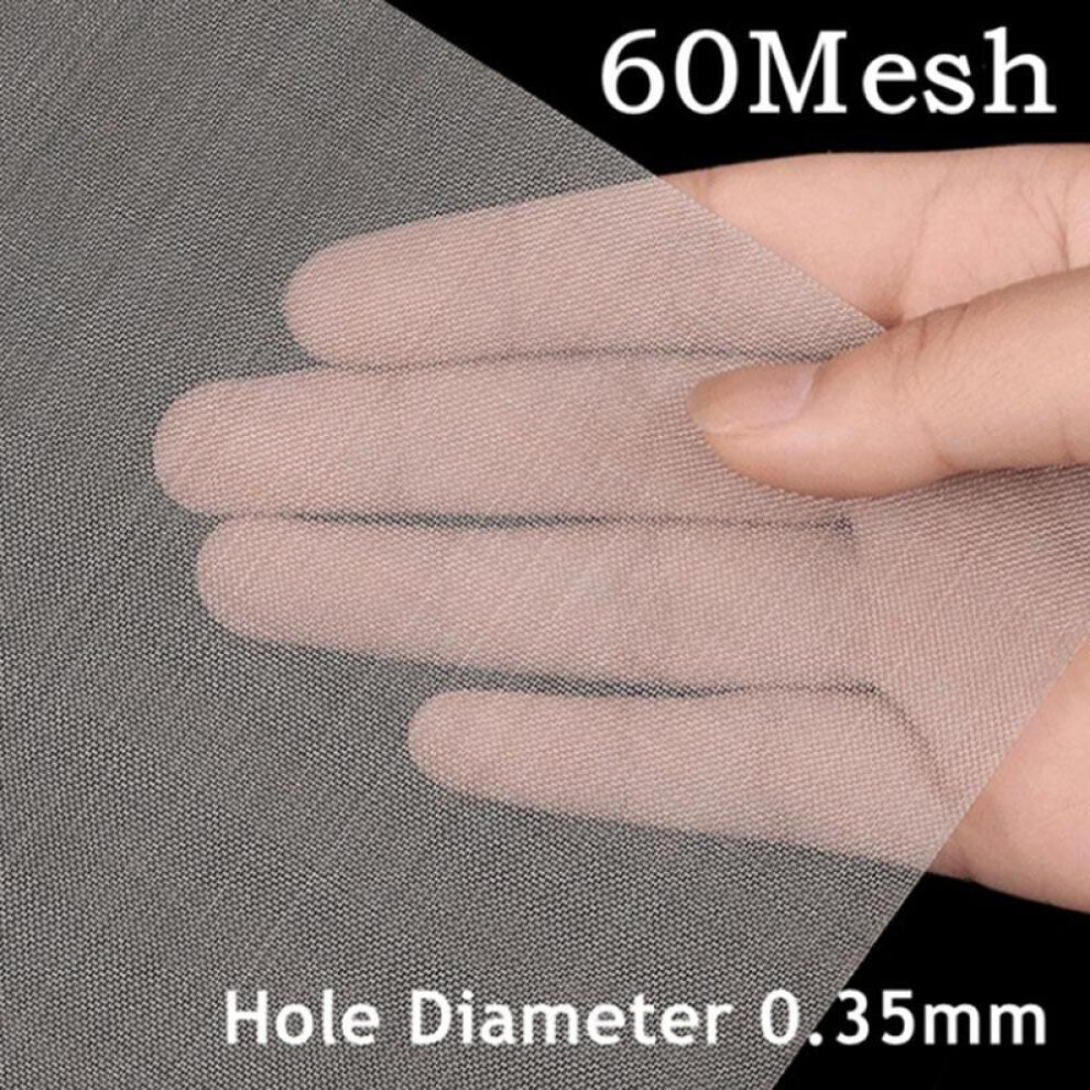 (60Mesh) 4-400mesh 30x30cm Stainless Steel Mesh Filter Mesh Metal Front Repair Fixed Mesh Filter Woven Wire Sieve Plate Screen Filter