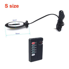 (S anal with host) Electric Shock Male Scrotum Stimulator Leather Penis Sleeve Cock Ring Bi-Polar Anal Plug Bondage Therepy Massage Sex Toy for Men