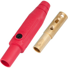 Marinco CLM2F-C CLM Cam Type Series 15 Mini Inline Single Pin Connector 150 Amp 600 Volt #8 - #2 AWG Hun - R?d (C)