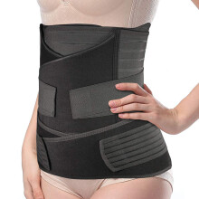 TiRain 3 i 1 Postpartum Belly Wrap C Sektion Abdominal Binder 3-delad Girdle Stöd