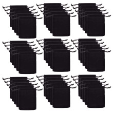 JIAKAI 50 stuks fluwelen dubbele trekkoord stoffen tas. Sieraden trekkoord zakjes voor kleine sieraden armband/hoofdtelefoon tas/kralen/kruiden/cadea