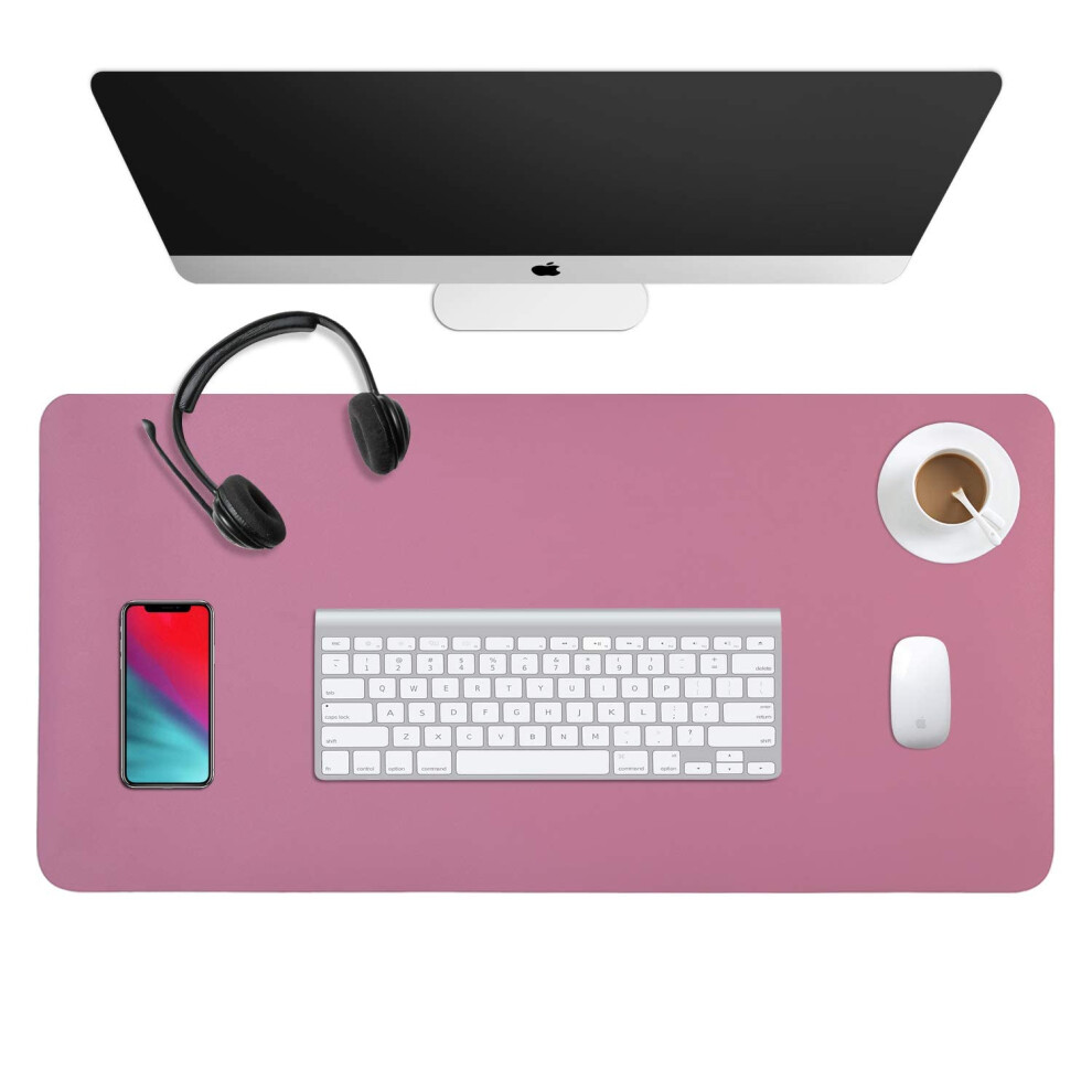 Dual Sided Leather Desk Pad (31.5 X 15.7"") Office Waterproof Desk Mat Pu Mouse Pad Desk Protector Cover Desk Writing Mat For Office/Home/Work/Cub 746827095651