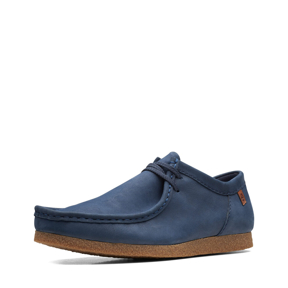 clarks Mens Shacre II Run Moccasin  Navy Nubuck 8 M