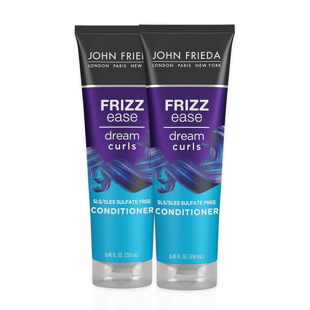 John Frieda Frizz Ease Dream Curls Curly Hair Conditioner  SLS/SLES Sulfate-Free  For Natural Curly Hair  8.45 Fl Oz (2 Pack)