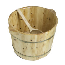 ALFI brand AB6604 Barril de Madera de Cedro de 15 Pulgadas para Remojar Pies con Cuchara
