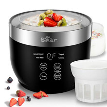 Bear Yogurt Maker Greek Yogurt Maker Machine with Strainer and Timer Control Yogurt Maker with Stainless Steel Inner Pot Automatic Digital Yogurt M