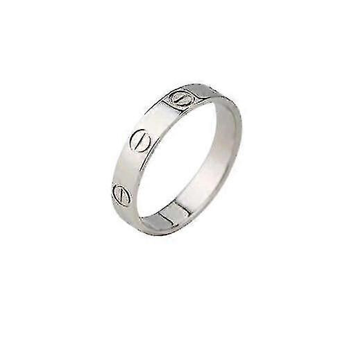 (7, Silver) Premium Stainless Steel Love Ring