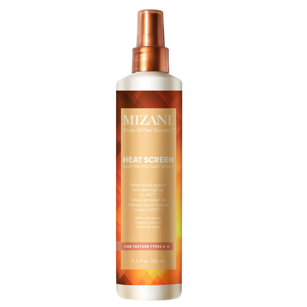 Mizani Style Shifter Society Heat Screen Heat Protectant Spray | Anti-Frizz | Shiny Finish | For Textured  Curly and Coily Hair | 8.5 Fl. Oz