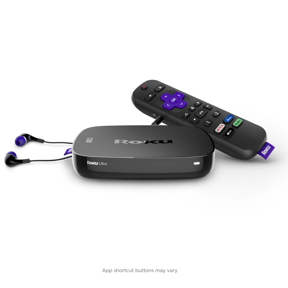 Roku Ultra LT 4K/HDR/HD Streaming Player with Enhanced Voice Remote  Ethernet  MicroSD with Premium 6FT 4K Ready HDMI Cable  Black