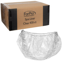ForPro Colección Profesional Forros de Spa, Para Todos los Spas de Pedicura, Forros Desechables, Transparentes, 400 Unidades