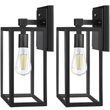 Dusk to Dawn Outdoor Light Fixtures Wall Mount Sensor Porch Lights Anti-Rust Exterior Wall Sconce Lighting Lamp Waterproof Wall Lantern for Doorway
