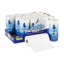 Sparkle 2-lagige perforierte Papierhandt  cher von GP PRO (Georgia-Pacific) Wei   2717714 85 Blatt pro Rolle 15 Rollen pro Karton