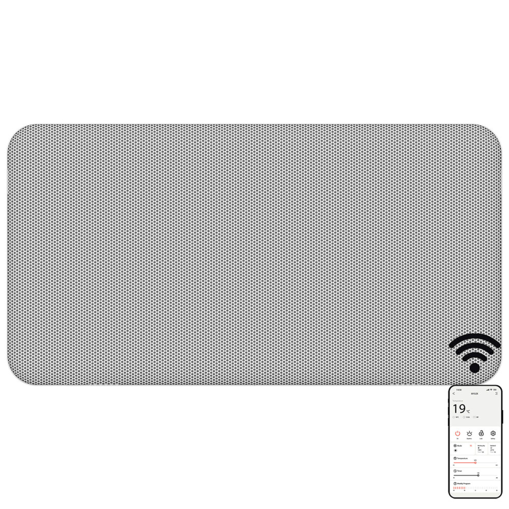 (White) MYLEK Wi-Fi Enabled Smart Mica Panel Heater