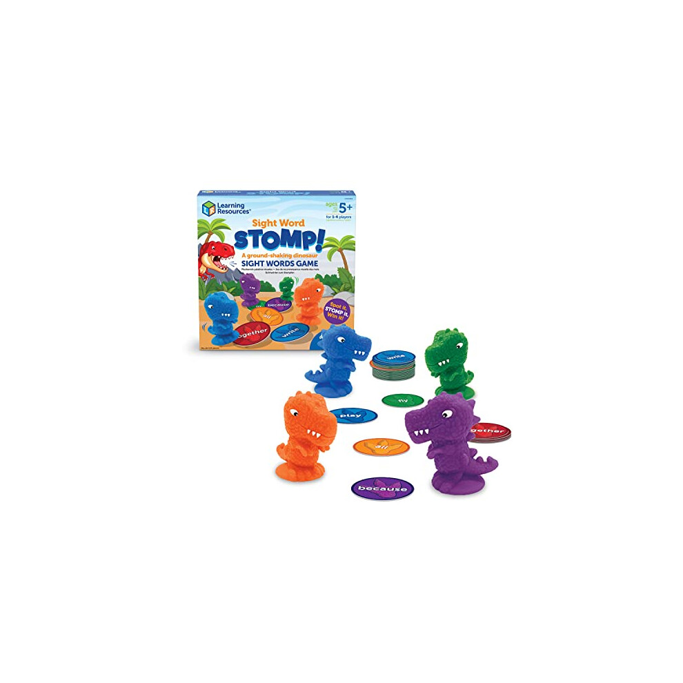 Sight Word Stomp!  Educational Indoor Games  Preschool Alphabet  Toddler Brain Toys  Toddler Preschool Learning  114 Pieces  Age 5+